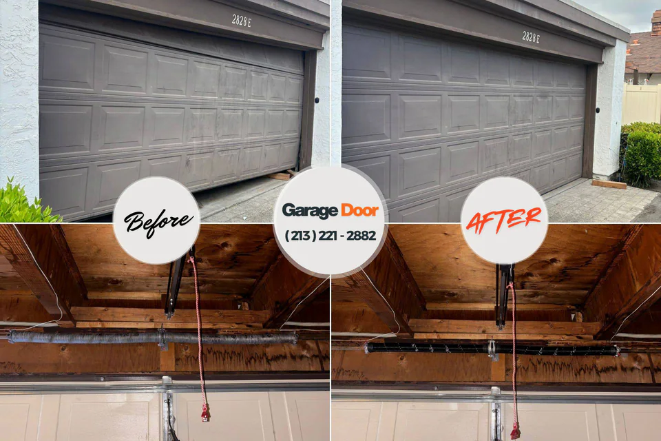 Before and after: garage door repair Anchor Point, AK